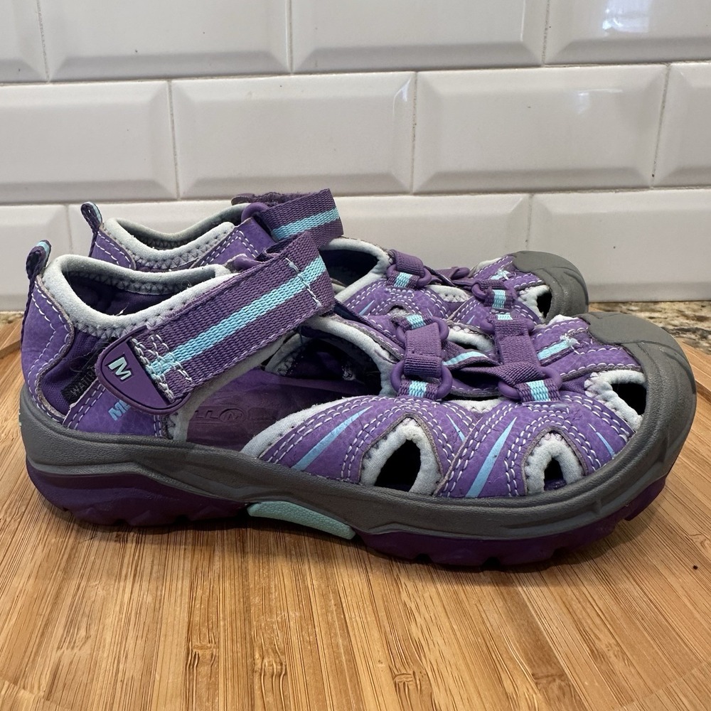 Merrell Hydro Hiker Waterproof Kids Sandals Shoes Girls Size 12M Purple Outdoors